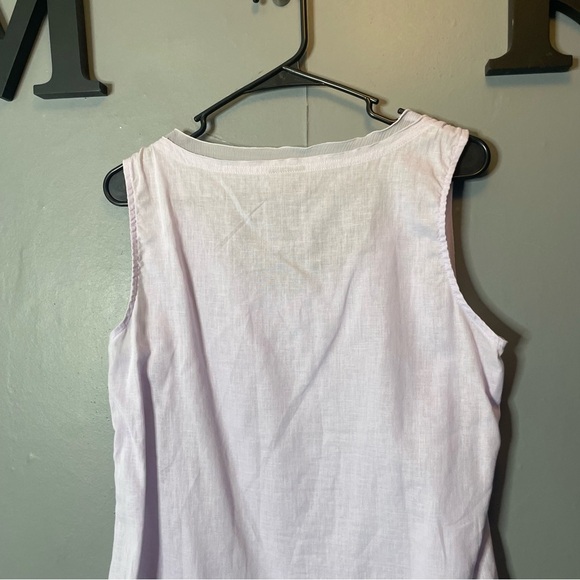 J. Jill Lavender Sleeveless Tank Top pleated front size medium - Picture 8 of 9
